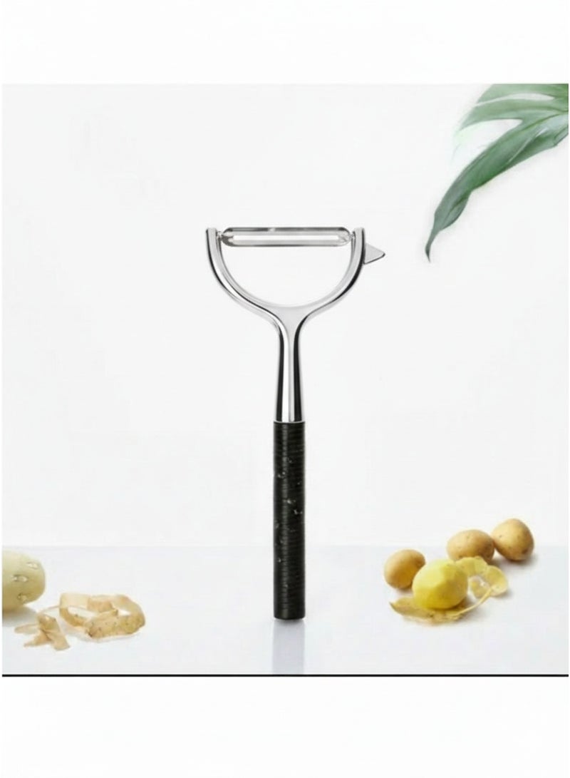 هابي هوم 1 قطعة مقشرة للبطاطس والخضروات والتفاح للمطبخ مقشرة خضروات أصلية بشفرة من الفولاذ الكربوني (الفولاذ المقاوم للصدأ)) - Image 2